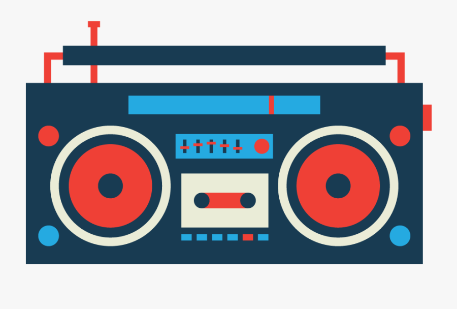Boombox Icon - Circle, Transparent Clipart
