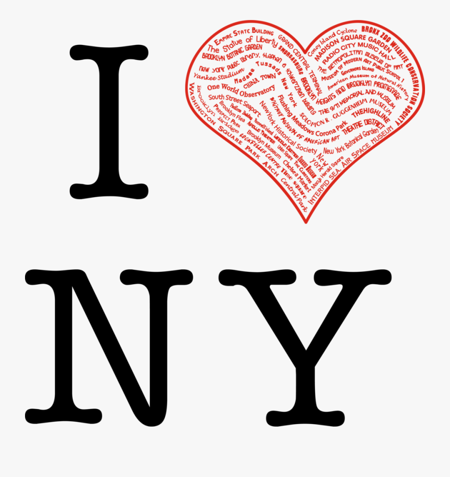 I Love New York Black Edition - Love, Transparent Clipart