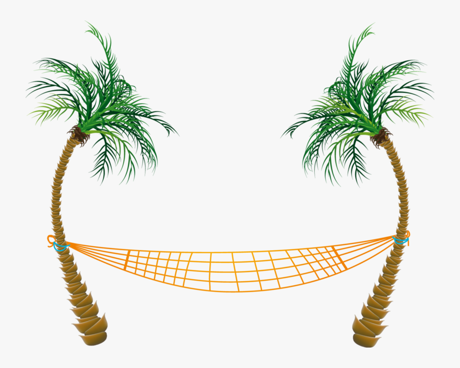 Clip Art Palm Trees Portable Network Graphics Hammock - Transparent Background Transparent Beach, Transparent Clipart