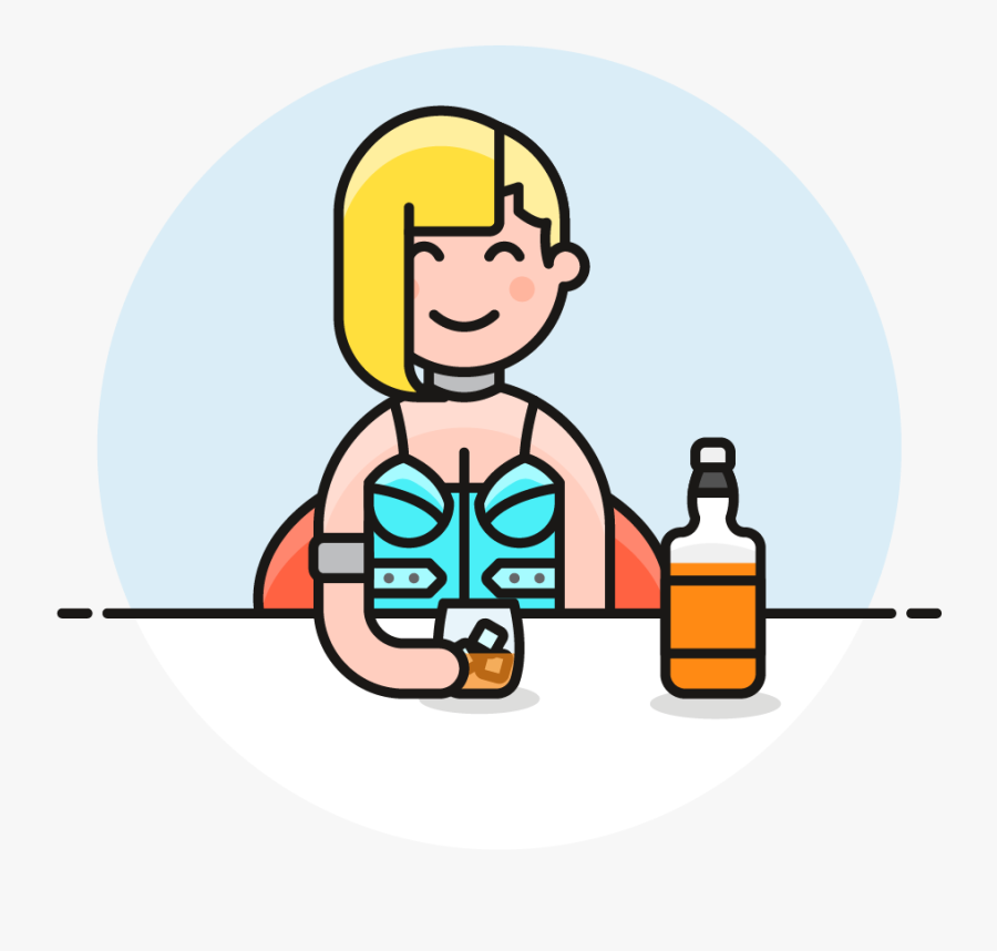 110 Whisky Spirit Female Caucasian - Woman Drinking Whiskey Clip Art, Transparent Clipart