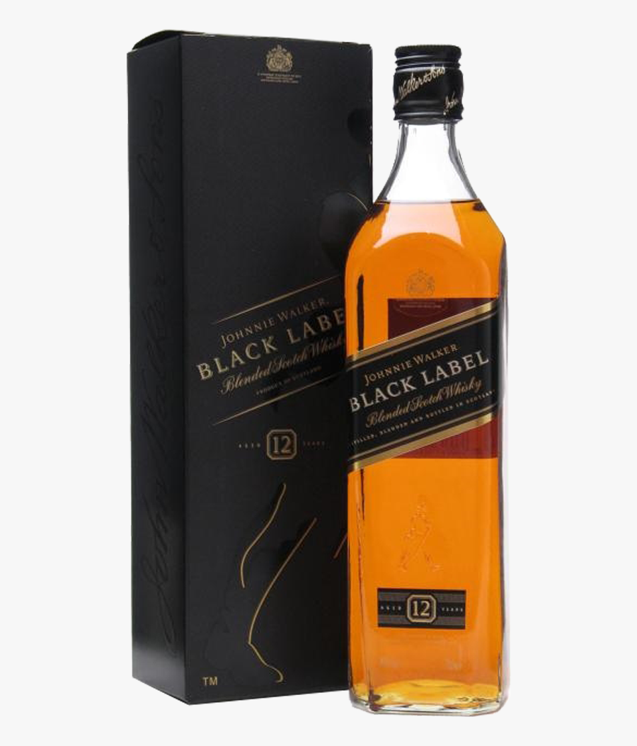 Johnnie Walker Black Label Png - Whisky Johnnie Walker Black, Transparent Clipart