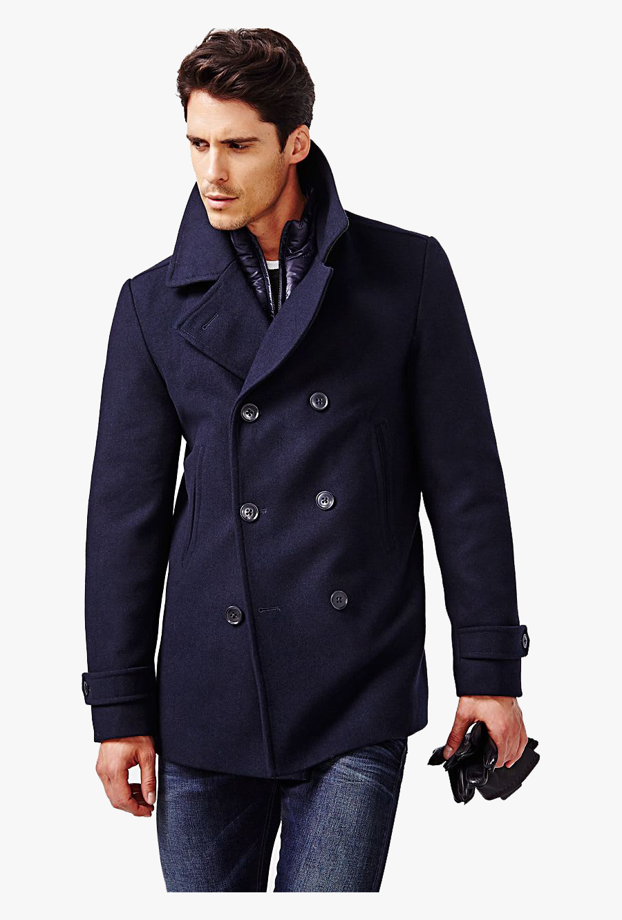 Mens Pea Coat Png Clipart - Wool Blend Peacoat, Transparent Clipart