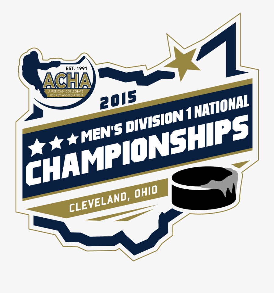 Acha 2015 D1 Men"s Full Color - American Collegiate Hockey Association, Transparent Clipart