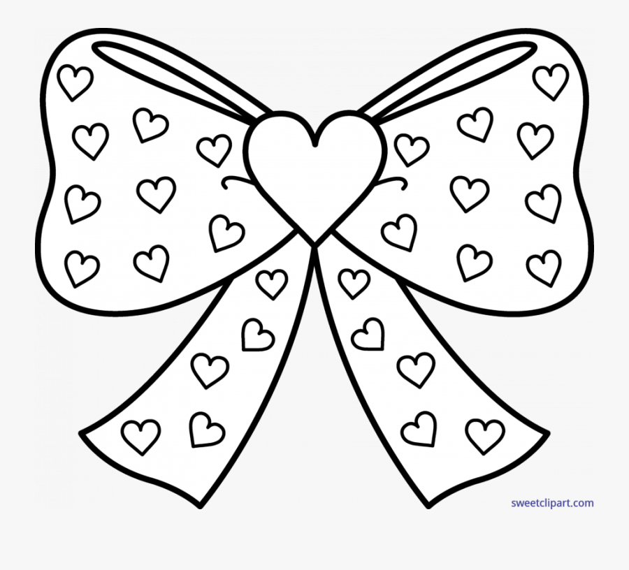 Christmas Bow Coloring Page Of A Tie Crossbow Gift - Jojo Bows Colouring Pages, Transparent Clipart