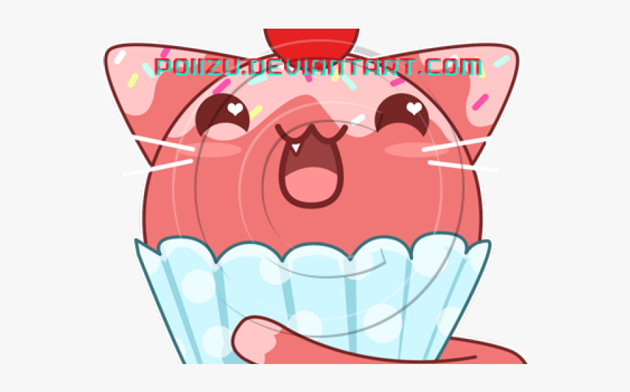 Kawaii Cupcake Kitty, Transparent Clipart