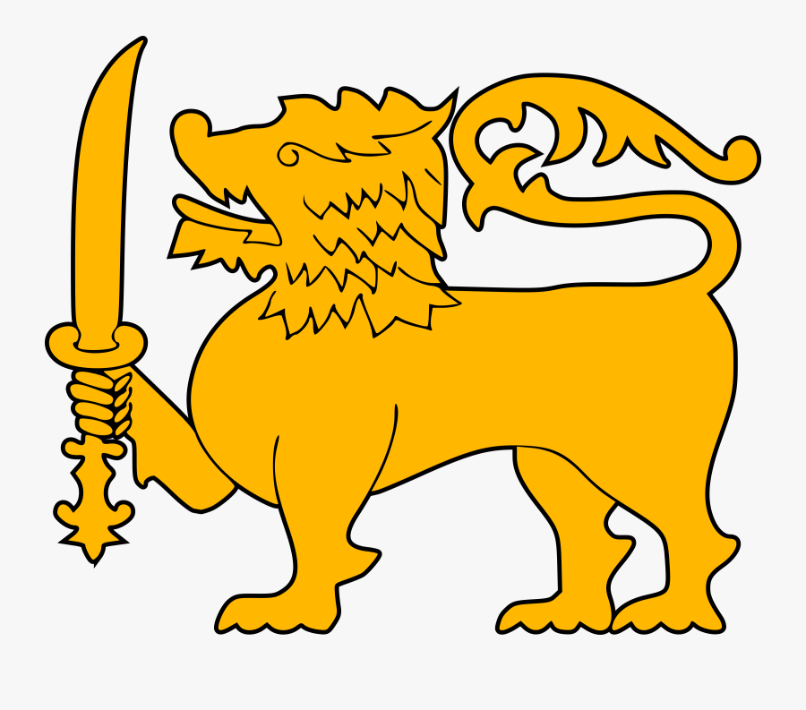 Transparent Baby Lion Png - Lion Sri Lanka National Flag, Transparent Clipart