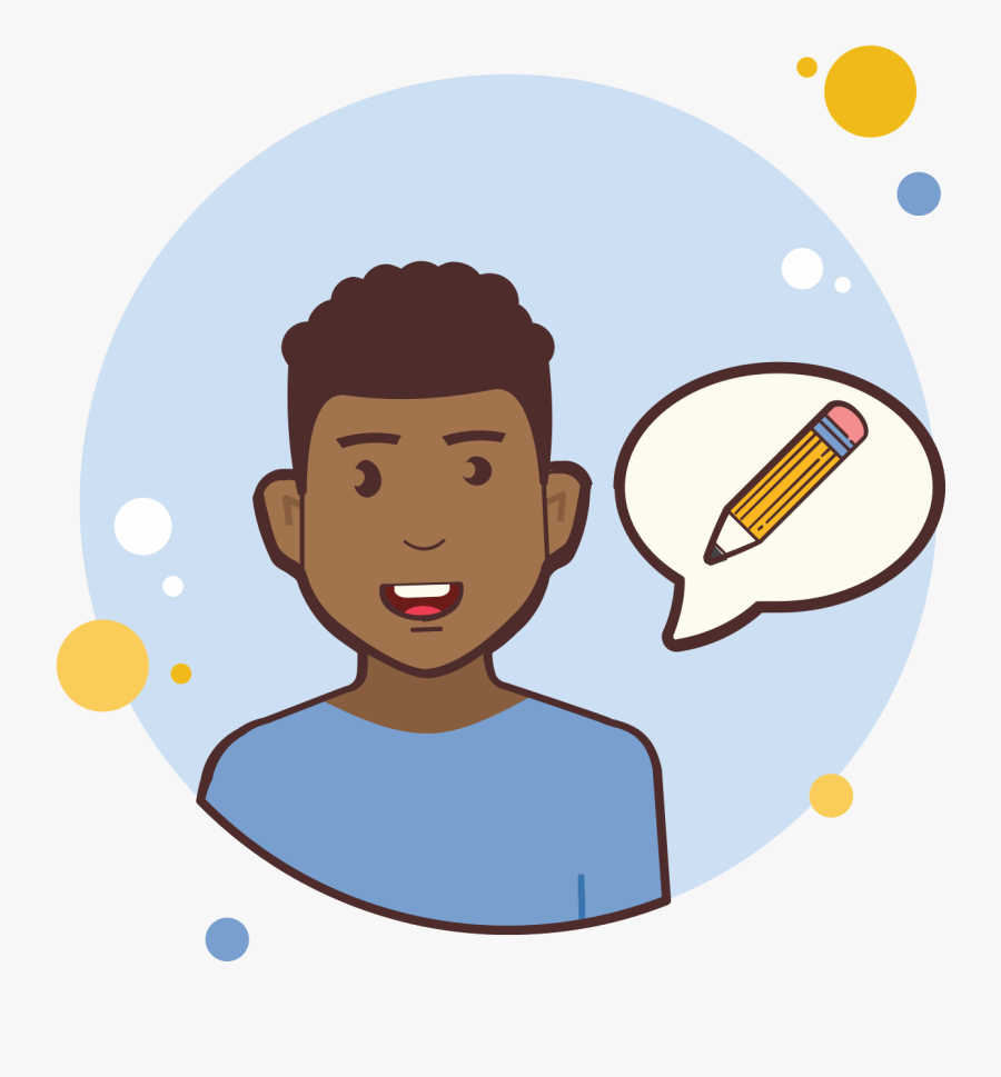 Mann Im Blauen Hemd-bleistift Icon - Interrogación En Png, Transparent Clipart