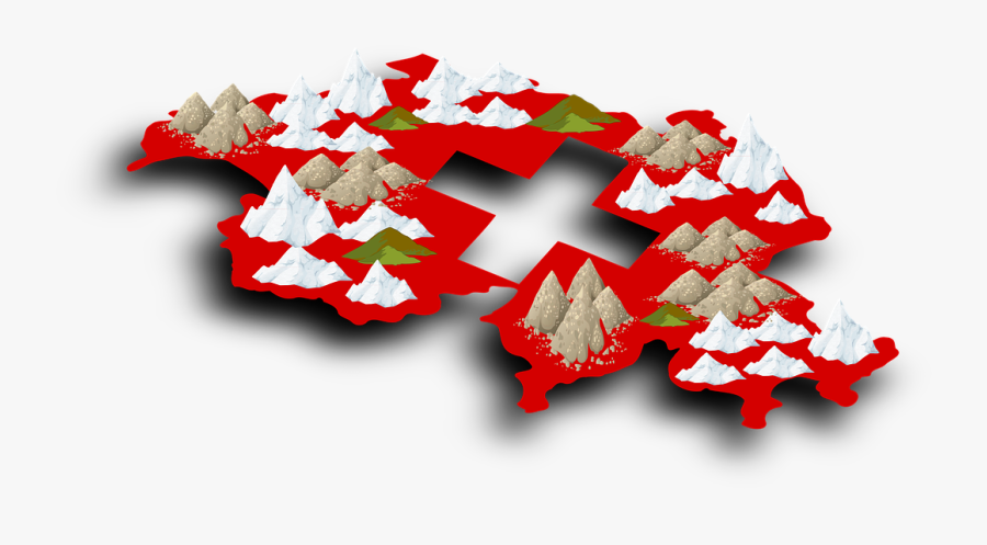 Switzerland Snow Mountain Logo Design, Transparent Clipart