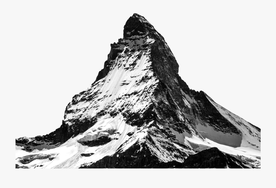 Black Mountain White Background, Transparent Clipart