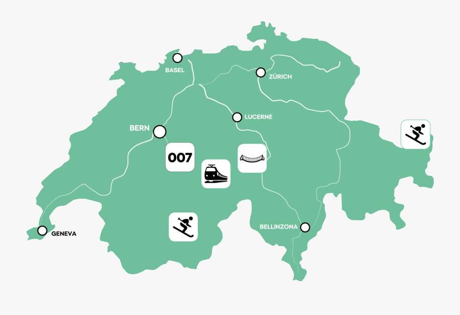 Mapka Swiss En - Switzerland Map Vector Grey, Transparent Clipart