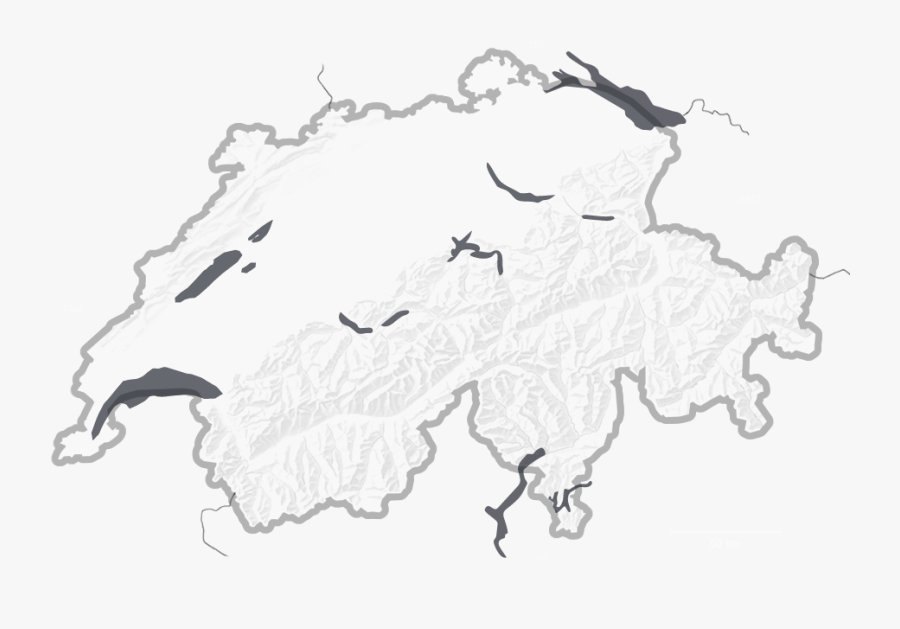 Swiss Map - Yverdon Les Bains Carte, Transparent Clipart
