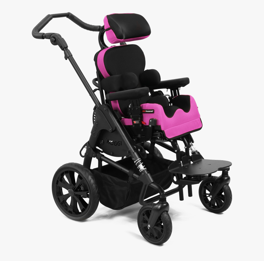 Transparent Pink Baby Stroller Clipart - Wheelchair, Transparent Clipart