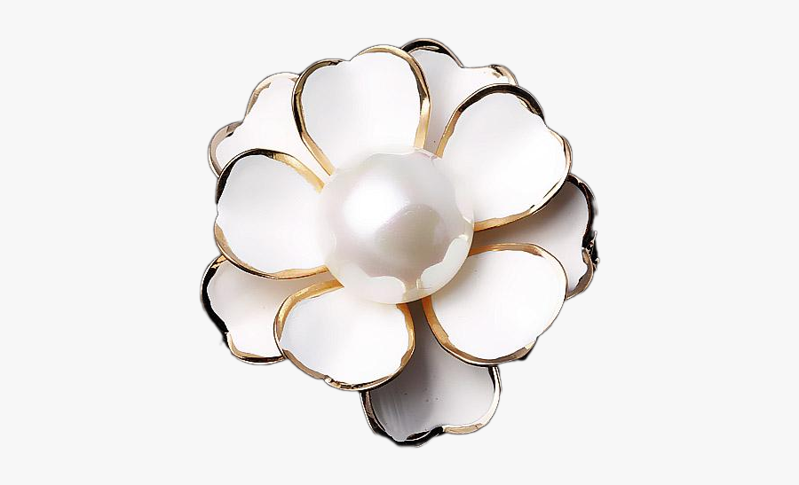 Love Jewellery Pearls Camellia Brooch Pearl Imitation - Brooch, Transparent Clipart