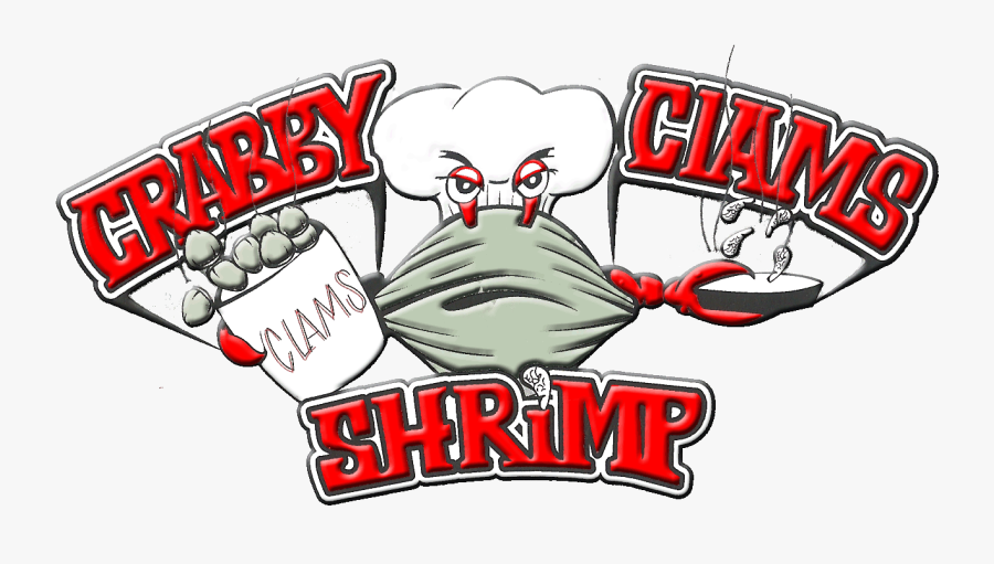 Welcome To Crabby Clams Shrimp Company - Cartoon, Transparent Clipart
