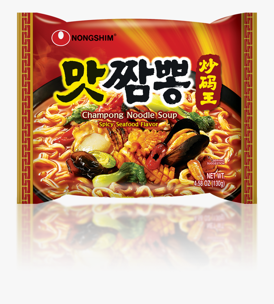 Noodles Clipart Beef Noodle - Champong Spicy Seafood Noodles Nongshim, Transparent Clipart