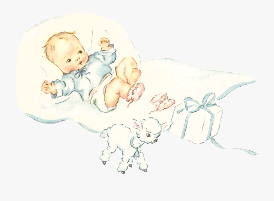 Baby Boy Lamb Image Digital - Illustration, Transparent Clipart