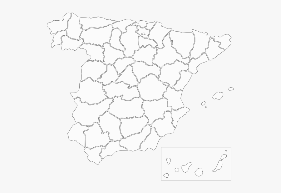 Map Of Spain Svg Clip Arts - Spain Provinces Vector, Transparent Clipart