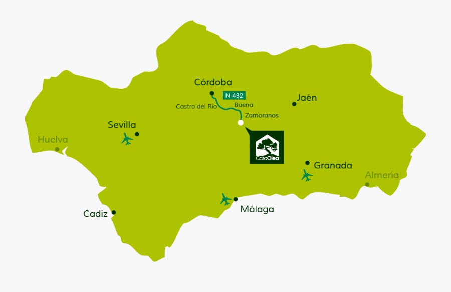 Clip Art Cordoba Spain Map - Seville And Cordoba On Map, Transparent Clipart