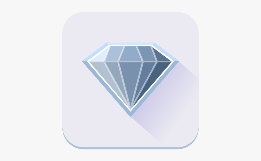 Single Blue Diamond Icon Vector Image - Diamond, Transparent Clipart