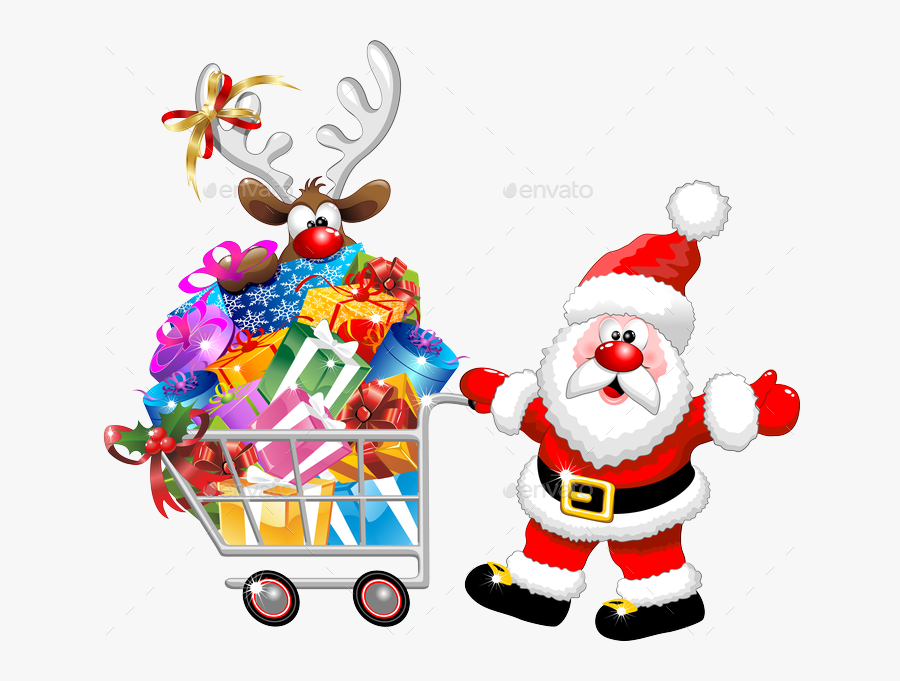 Clip Art With Christmas Shopping By - Christmas Shopping Clip Art, Transparent Clipart