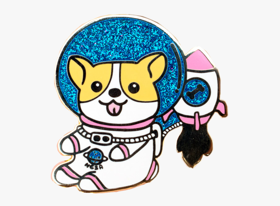 #corgi #cute #kawaii #space #astronaut #dog #sticker - Space Corgi Cartoon, Transparent Clipart