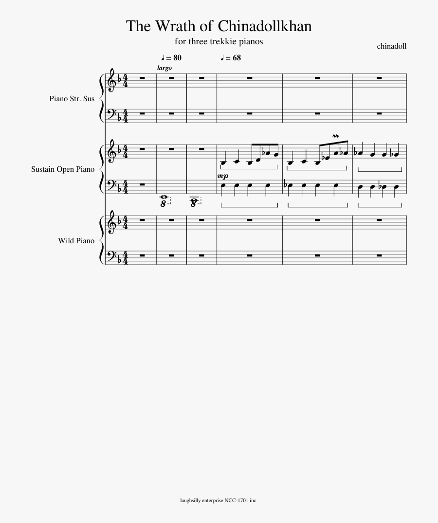 Transparent Ncc-1701 Png - Sheet Music, Transparent Clipart