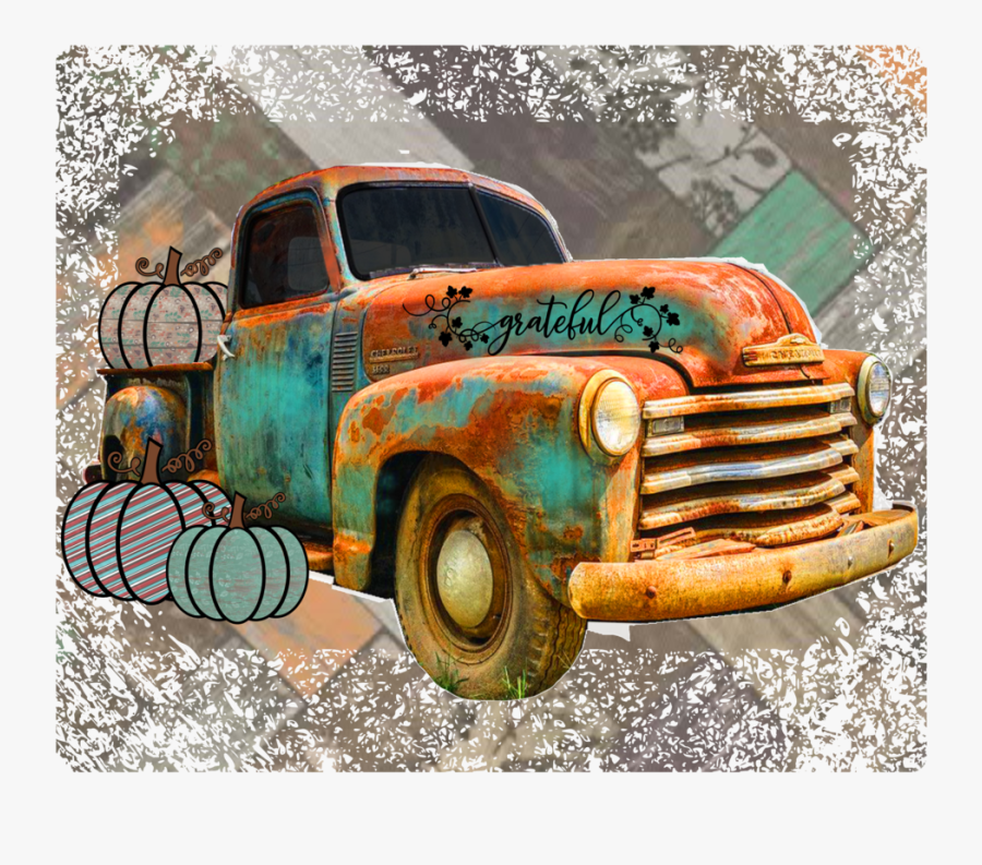 Fall Pumpkin Truck, Transparent Clipart