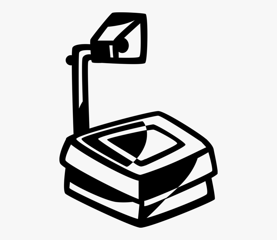 Vector Illustration Of Overhead Projector Optical Projection - Overheadprojektor Clipart, Transparent Clipart