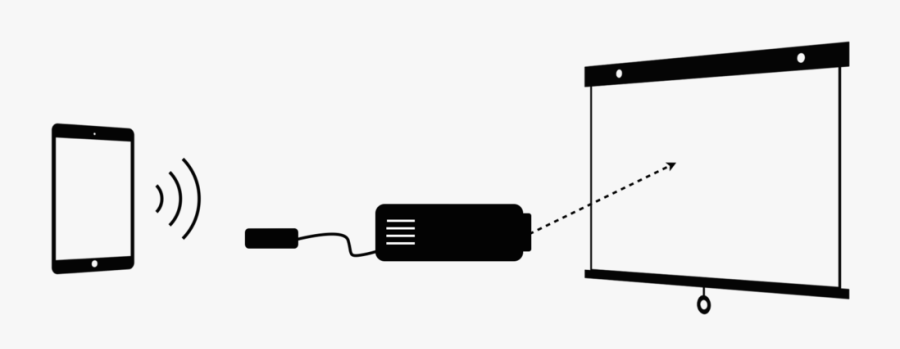 10 Ways To Display Your Ipad On A Projector Screen - Projector Side View Clipart, Transparent Clipart
