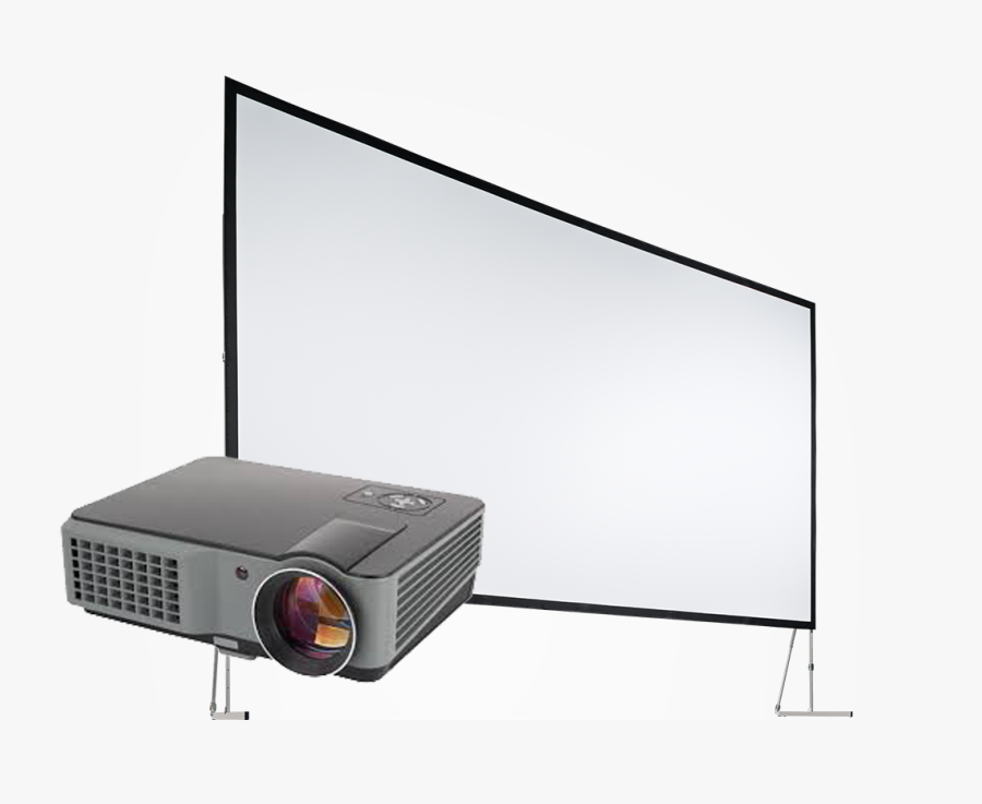 Video-projector - Projector And Screen Png, Transparent Clipart