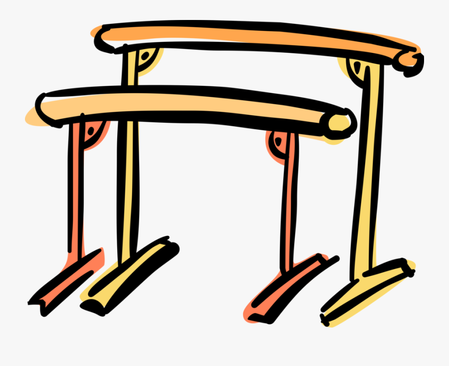 Vector Illustration Of Uneven Bars Or Asymmetric Bars - Uneven Bars, Transparent Clipart