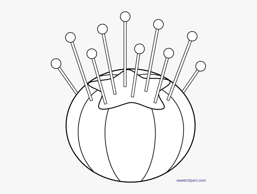 Clip Art Pincushion Clipart Black White - Pin Cushion Clipart Black And White, Transparent Clipart