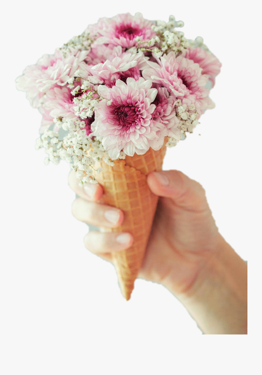 Clip Art Icecream Flowers Cone Flowercone - Ice Cream Flower Png, Transparent Clipart