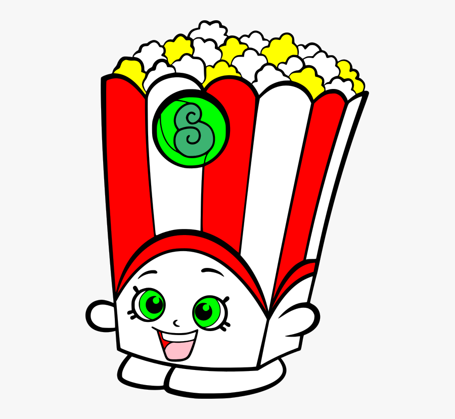 Movies, Personal Use, Popcorn Shopkins - Easy Shopkins Coloring Pages, Transparent Clipart