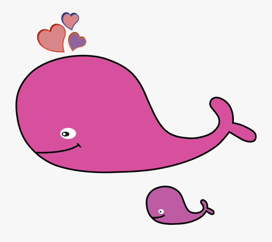 Cartoon, Whale, Fish, Animals, Painting, Sea - Fish Sea Cartoons, Transparent Clipart