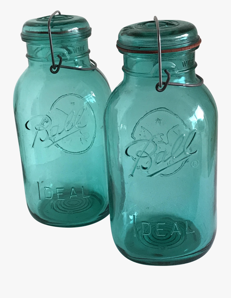 Clip Art Vintage Large Ball Jars, Transparent Clipart