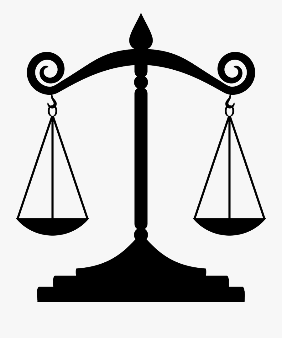 Clip Art Law Justice Measuring Scales - Law Drawing, Transparent Clipart