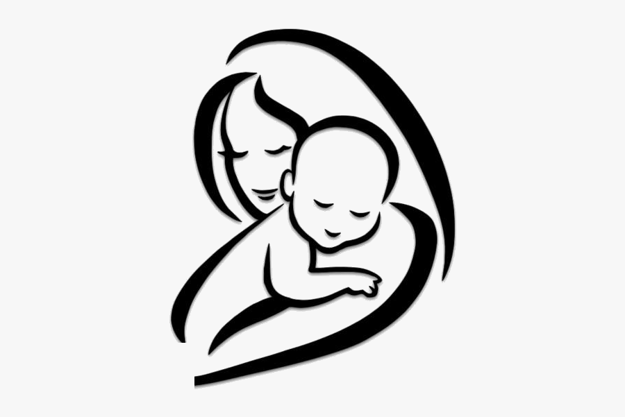 Mom Png Transparent Images - Drawing Mother And Baby, Transparent Clipart