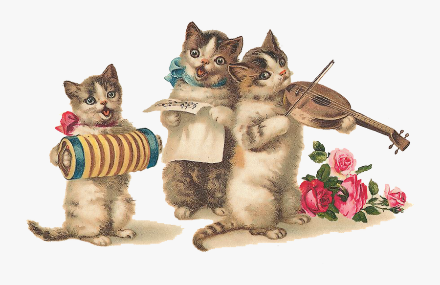 L Minas Antiguas Retro - Happy Birthday Musical Cats, Transparent Clipart