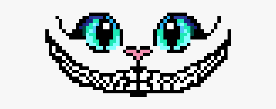 Cheshire Cat Smile Png - Alice In Wonderland Pixel Art, Transparent Clipart