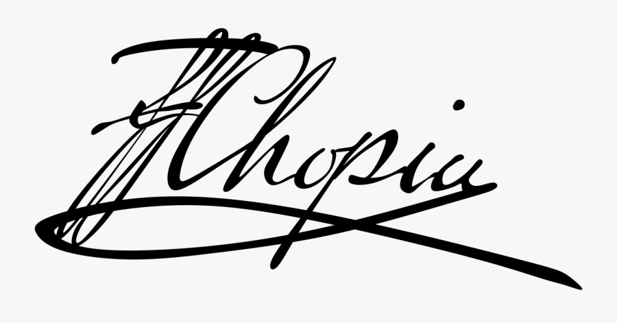 Frederic Chopin Signature, Transparent Clipart