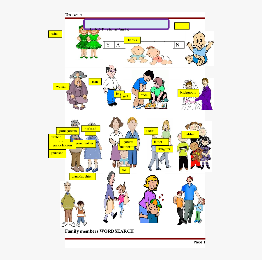 Тема Семья На Английском, Transparent Clipart