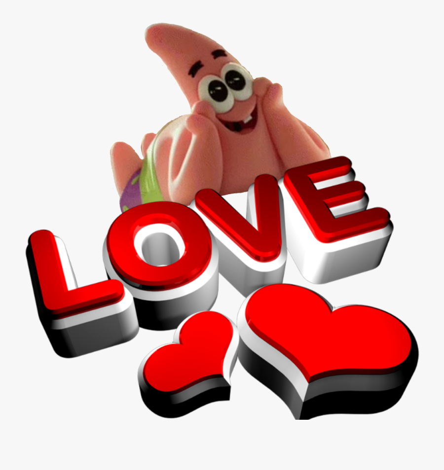 Transparent Patrick Star Png - Amor 3d Png, Transparent Clipart