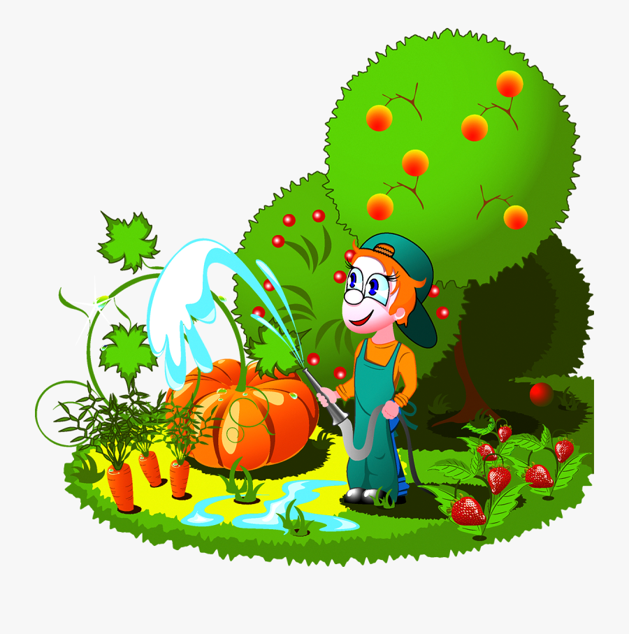 Orchard Illustration Growing Fruits - Vegetable Farm Clipart, Transparent Clipart