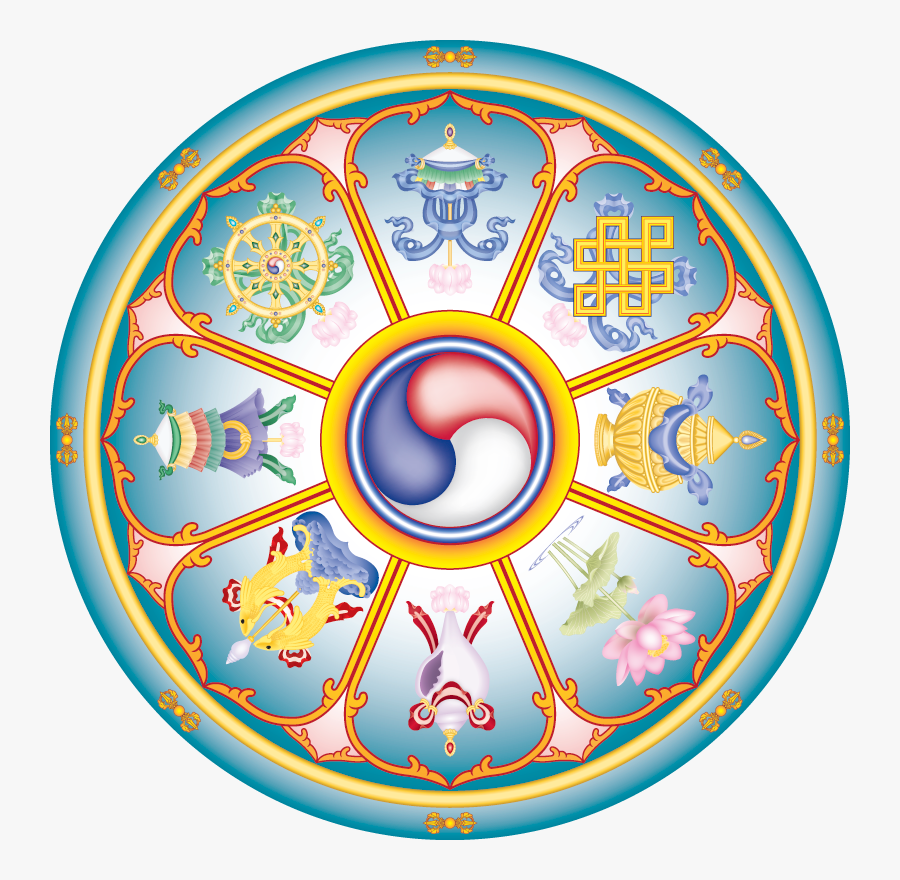 Eight Auspicious Symbols Of Buddhism, Transparent Clipart