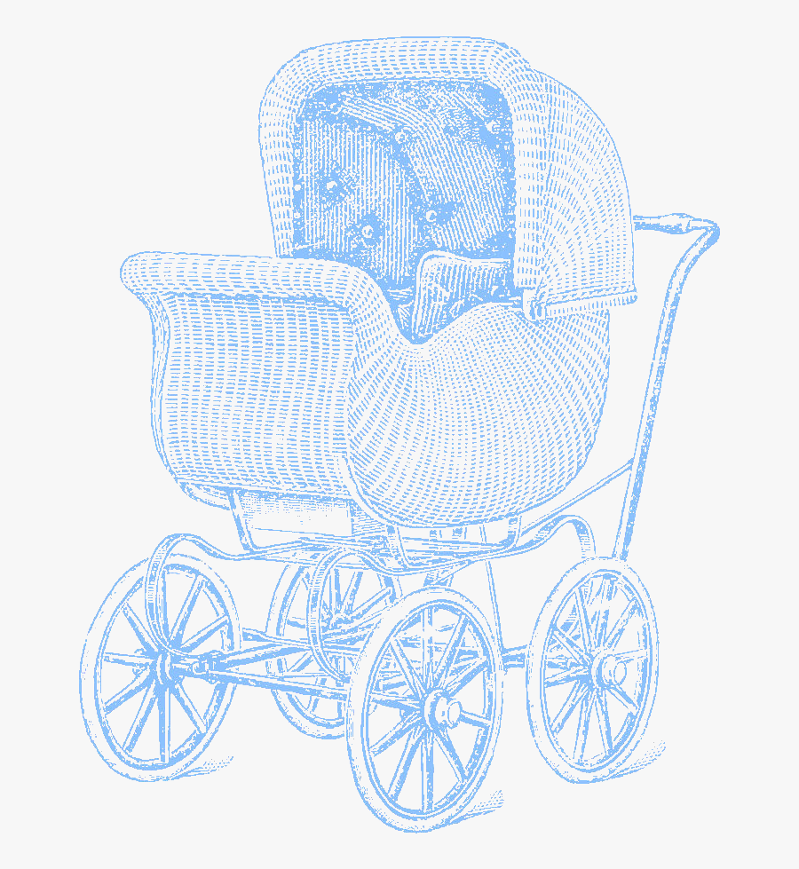 Baby Carriage Drawing Vintage, Transparent Clipart