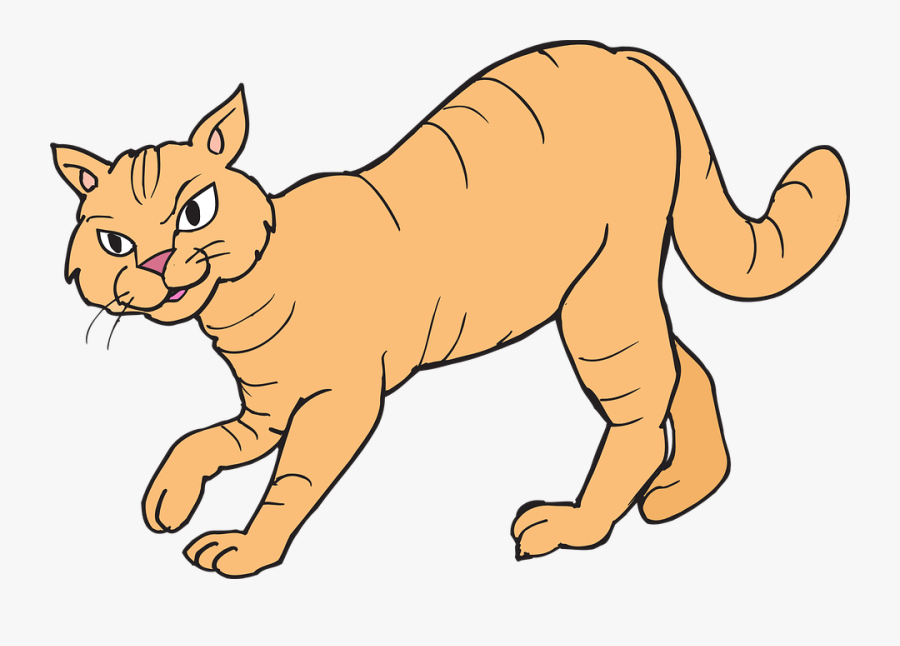 Cat, Walking, Animal, Hunting, Predator, Stalking - Clip Art Big Cat, Transparent Clipart