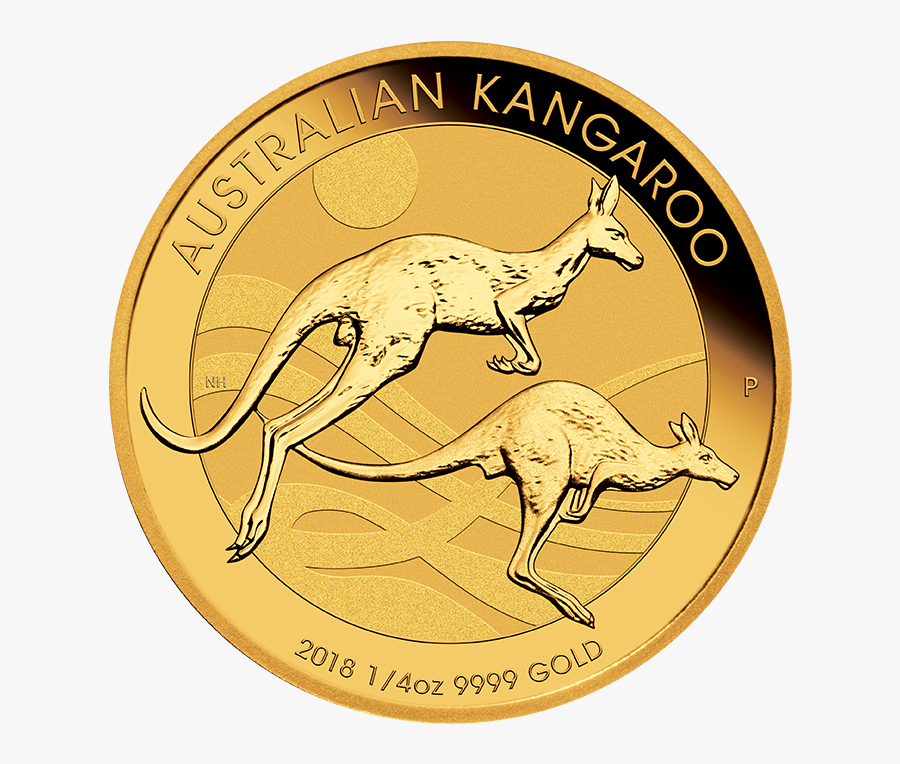 Kangaroo 1/4oz Gold Coin 2018 Front - 2018 Kangaroo Gold Coin, Transparent Clipart