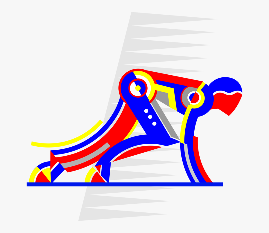 Tracks Clipart Starting Block - Graphic Design, Transparent Clipart