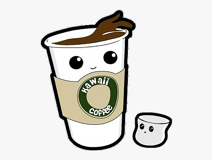 Coffee Cup Marshmallow Drink Kawaii Freetoedit - Kawaii Coffee, Transparent Clipart